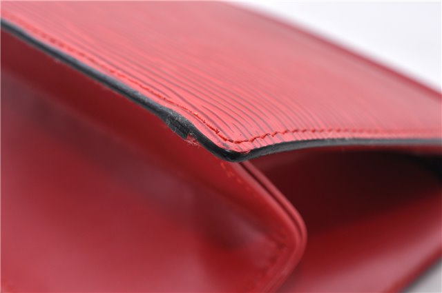 Authentic LOUIS VUITTON Epi Trousse Crete Clutch Bag Red LV 5461C