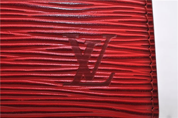 Authentic LOUIS VUITTON Epi Trousse Crete Clutch Bag Red LV 5461C