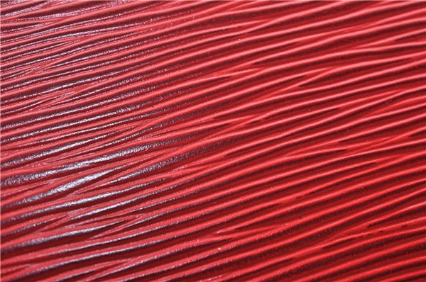 Authentic LOUIS VUITTON Epi Trousse Crete Clutch Bag Red LV 5461C