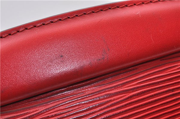 Authentic LOUIS VUITTON Epi Trousse Crete Clutch Bag Red LV 5461C