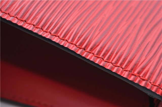 Authentic LOUIS VUITTON Epi Trousse Crete Clutch Bag Red LV 5461C