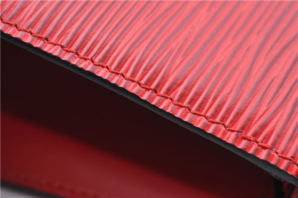 Authentic LOUIS VUITTON Epi Trousse Crete Clutch Bag Red LV 5461C