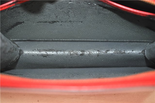 Authentic LOUIS VUITTON Epi Trousse Crete Clutch Bag Red LV 5461C