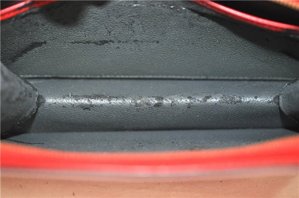 Authentic LOUIS VUITTON Epi Trousse Crete Clutch Bag Red LV 5461C