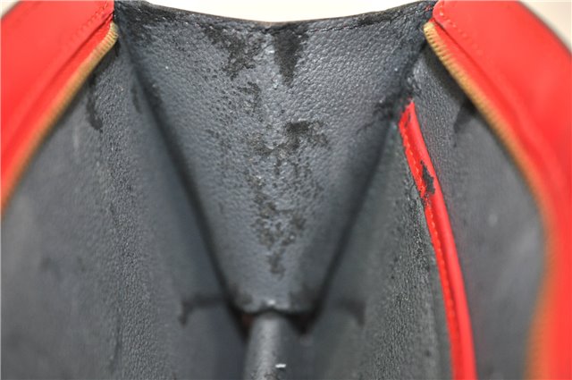 Authentic LOUIS VUITTON Epi Trousse Crete Clutch Bag Red LV 5461C