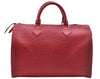 Authentic Louis Vuitton Epi Speedy 30 Hand Boston Bag Red M43007 LV 5461D