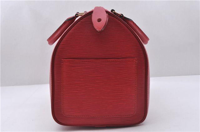 Authentic Louis Vuitton Epi Speedy 30 Hand Boston Bag Red M43007 LV 5461D