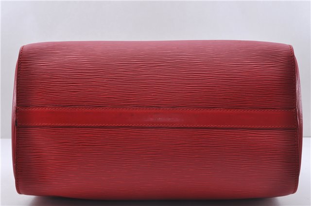 Authentic Louis Vuitton Epi Speedy 30 Hand Boston Bag Red M43007 LV 5461D