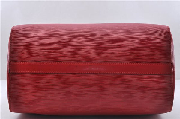 Authentic Louis Vuitton Epi Speedy 30 Hand Boston Bag Red M43007 LV 5461D