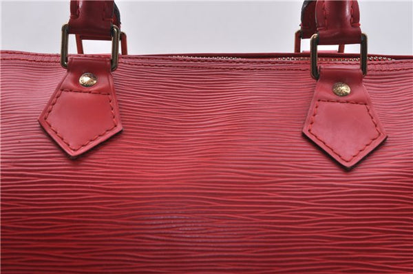 Authentic Louis Vuitton Epi Speedy 30 Hand Boston Bag Red M43007 LV 5461D