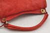 Authentic MIU MIU Matelasse Vintage Leather 2Way Shoulder Hand Bag Red 5461I