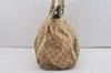 Authentic GUCCI Vintage Abbey Hand Tote Bag GG Canvas Leather 189931 Beige 5463I