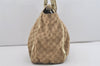 Authentic GUCCI Vintage Abbey Hand Tote Bag GG Canvas Leather 189931 Beige 5463I