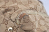 Authentic GUCCI Vintage Abbey Hand Tote Bag GG Canvas Leather 189931 Beige 5463I