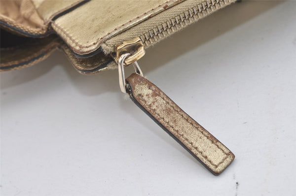 Authentic GUCCI Vintage Abbey Hand Tote Bag GG Canvas Leather 189931 Beige 5463I