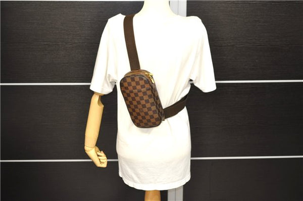 Auth LOUIS VUITTON Damier Pochette Gange Special Order Body Bag M48048 LV 5464C