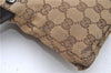 Authentic GUCCI Waist Bum Bag GG Canvas Leather 28566 Brown 5464D