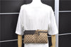 Authentic GUCCI Waist Bum Bag GG Canvas Leather 28566 Brown 5464D