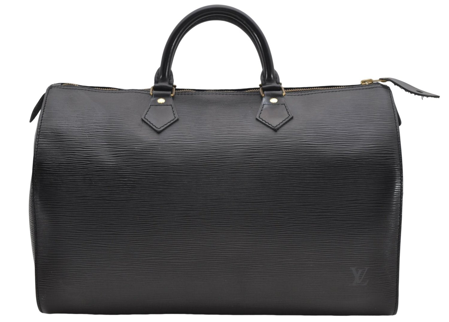 Authentic Louis Vuitton Epi Speedy 35 Hand Boston Bag Black M42992 LV 5465D