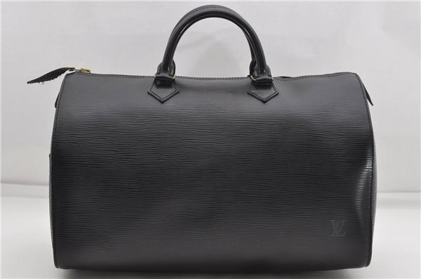 Authentic Louis Vuitton Epi Speedy 35 Hand Boston Bag Black M42992 LV 5465D