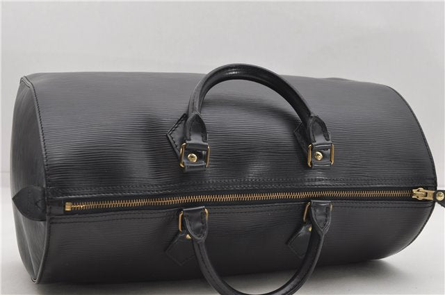 Authentic Louis Vuitton Epi Speedy 35 Hand Boston Bag Black M42992 LV 5465D