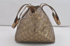 Authentic GUCCI GG Crystal Hand Tote Bag GG PVC Leather 131228 Gold 5465I