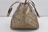 Authentic GUCCI GG Crystal Hand Tote Bag GG PVC Leather 131228 Gold 5465I
