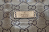 Authentic GUCCI GG Crystal Hand Tote Bag GG PVC Leather 131228 Gold 5465I