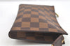 Authentic Louis Vuitton Damier Marais Bucket Pouch Purse Clutch LV 5466D