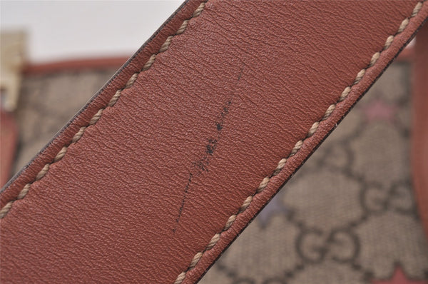 Authentic GUCCI GG Supreme Stars Shoulder Bag PVC Leather 201732 Brown 5466I