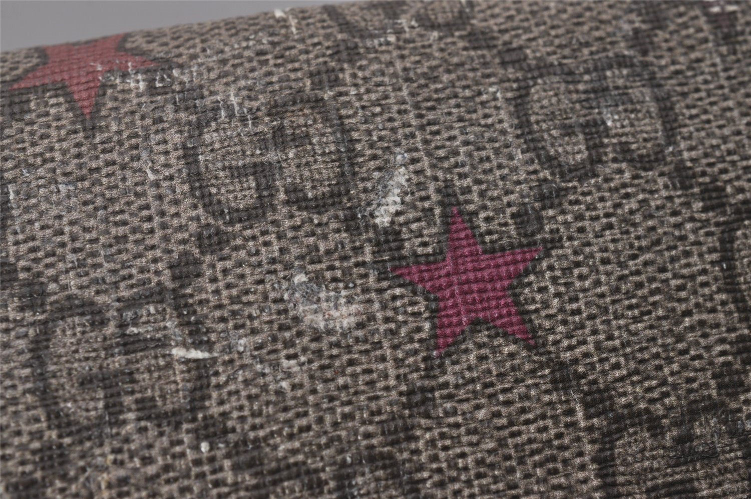 Authentic GUCCI GG Supreme Stars Shoulder Bag PVC Leather 201732 Brown 5466I