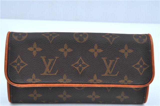 Authentic Louis Vuitton Monogram Pochette Twin PM Shoulder Bag M51854 LV 5467D