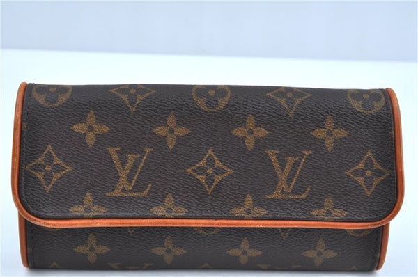 Authentic Louis Vuitton Monogram Pochette Twin PM Shoulder Bag M51854 LV 5467D