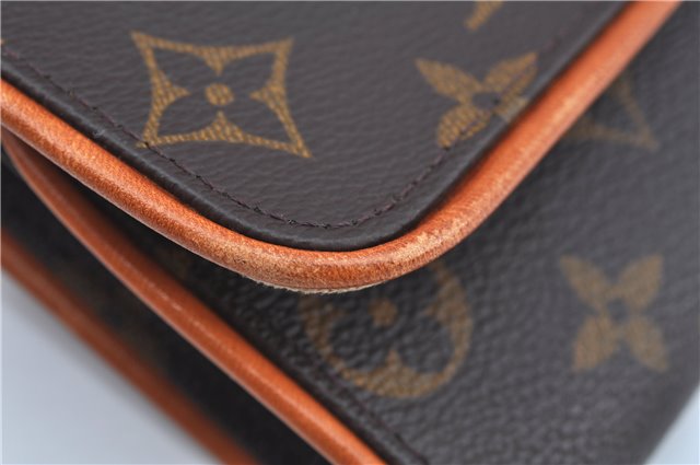 Authentic Louis Vuitton Monogram Pochette Twin PM Shoulder Bag M51854 LV 5467D