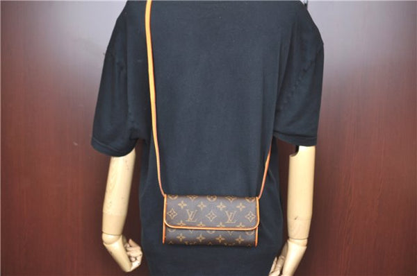 Authentic Louis Vuitton Monogram Pochette Twin PM Shoulder Bag M51854 LV 5467D