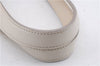 Authentic BURBERRY Stripe Shoulder Toe Bag Canvas Leather Ivory Orange 5469D