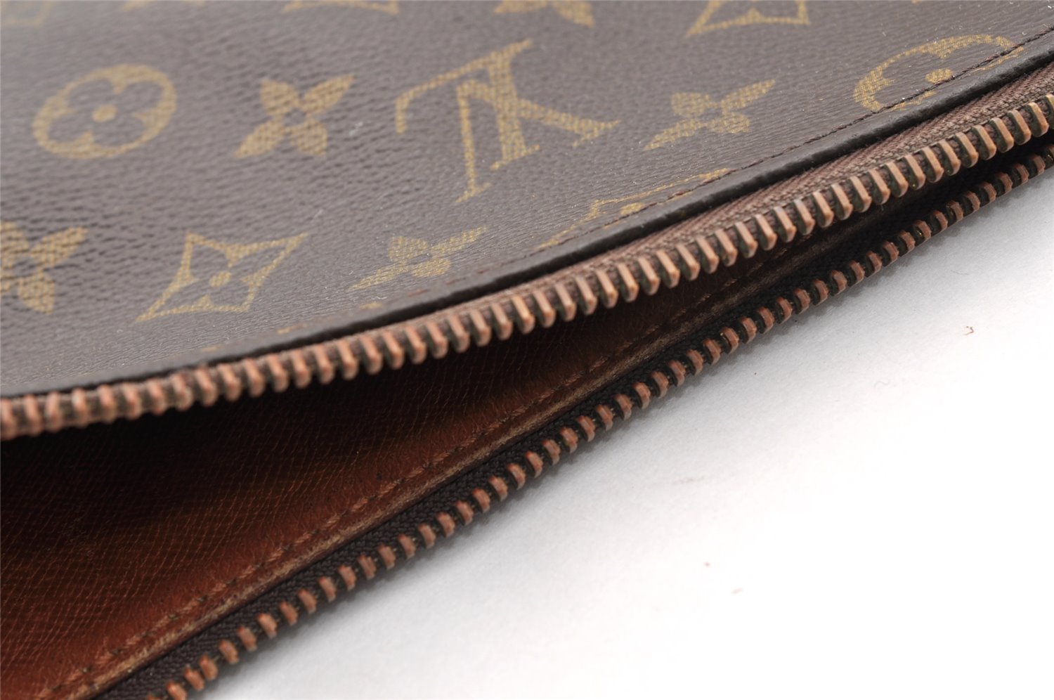 Authentic Louis Vuitton Monogram Poche Documents Document Case M53400 Junk 5469I