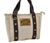 Authentic Louis Vuitton Antigua Cabas PM Hand Bag White Brown M40039 LV 5473F