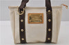 Authentic Louis Vuitton Antigua Cabas PM Hand Bag White Brown M40039 LV 5473F