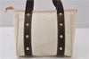 Authentic Louis Vuitton Antigua Cabas PM Hand Bag White Brown M40039 LV 5473F