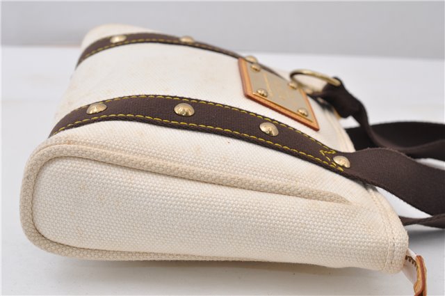 Authentic Louis Vuitton Antigua Cabas PM Hand Bag White Brown M40039 LV 5473F