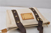Authentic Louis Vuitton Antigua Cabas PM Hand Bag White Brown M40039 LV 5473F