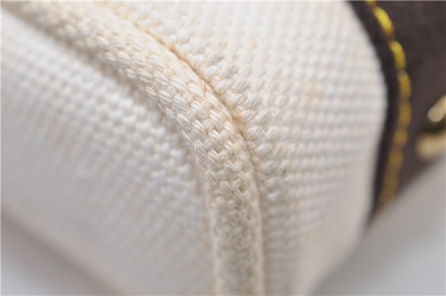 Authentic Louis Vuitton Antigua Cabas PM Hand Bag White Brown M40039 LV 5473F