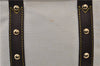 Authentic Louis Vuitton Antigua Cabas PM Hand Bag White Brown M40039 LV 5473F