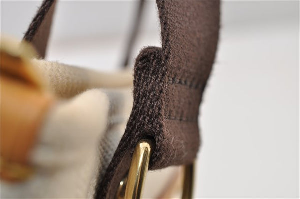 Authentic Louis Vuitton Antigua Cabas PM Hand Bag White Brown M40039 LV 5473F