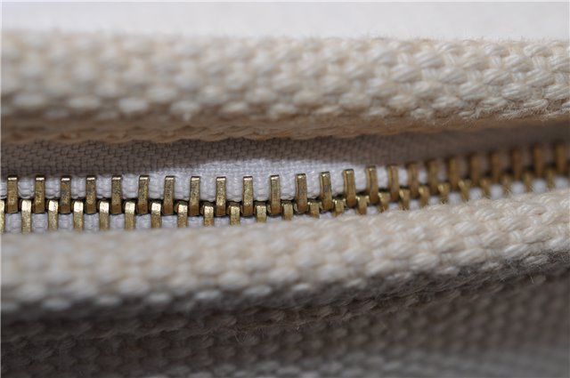 Authentic Louis Vuitton Antigua Cabas PM Hand Bag White Brown M40039 LV 5473F