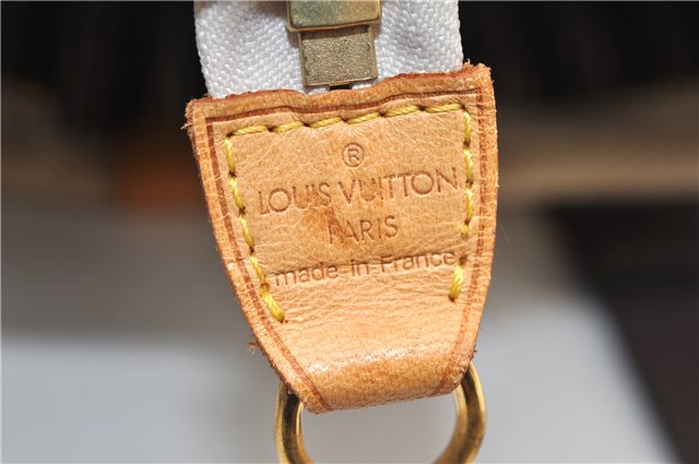 Authentic Louis Vuitton Antigua Cabas PM Hand Bag White Brown M40039 LV 5473F