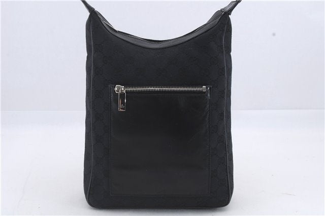 Authentic GUCCI Vintage Shoulder Hand Bag GG Canvas Leather 0190537 Black 5474D