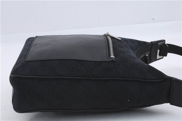 Authentic GUCCI Vintage Shoulder Hand Bag GG Canvas Leather 0190537 Black 5474D