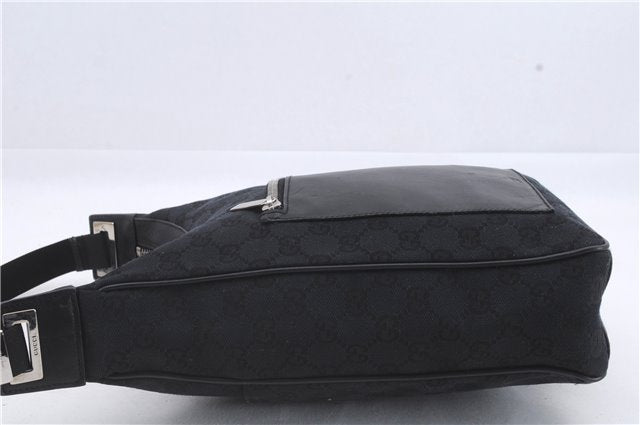 Authentic GUCCI Vintage Shoulder Hand Bag GG Canvas Leather 0190537 Black 5474D